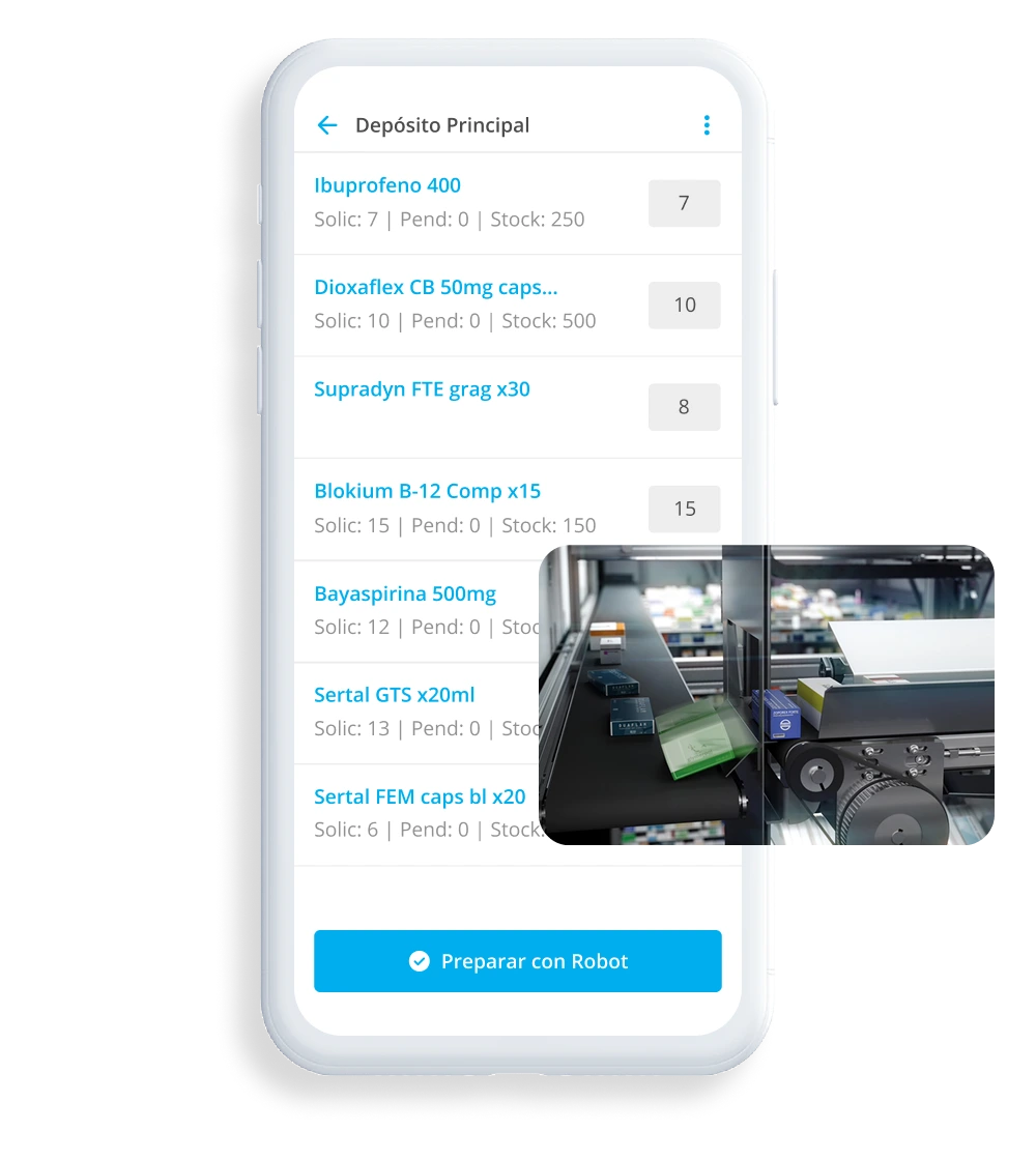 App Reposición Robot