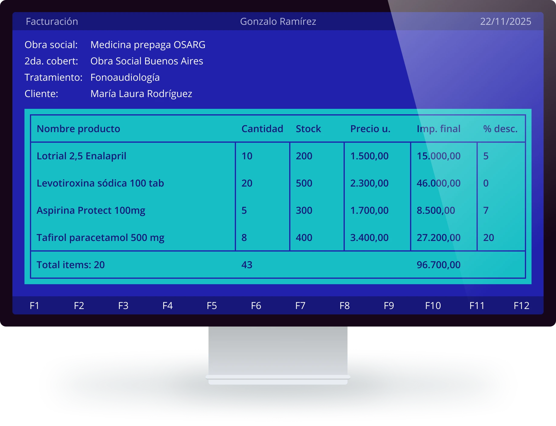 Mockup de Farmatronic